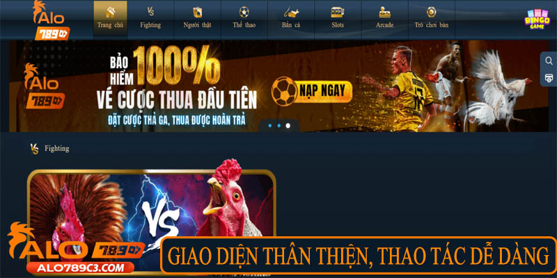 Giao diện thân thiện, thao tác dễ dàng