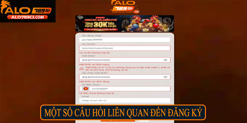 Một số câu hỏi liên quan đến đăng ký